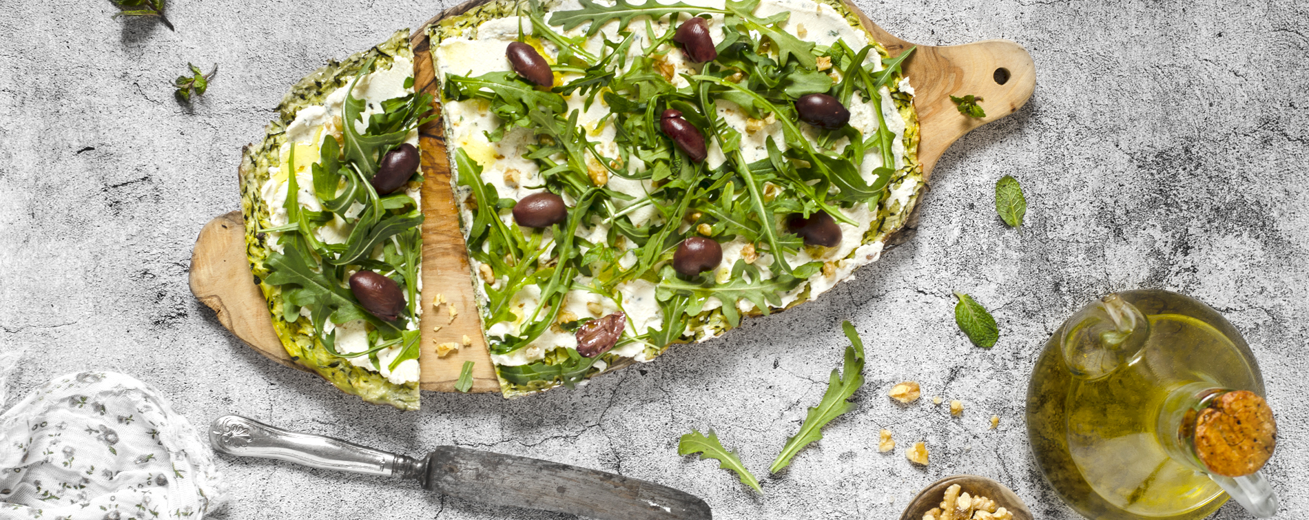 pizza de calabacín