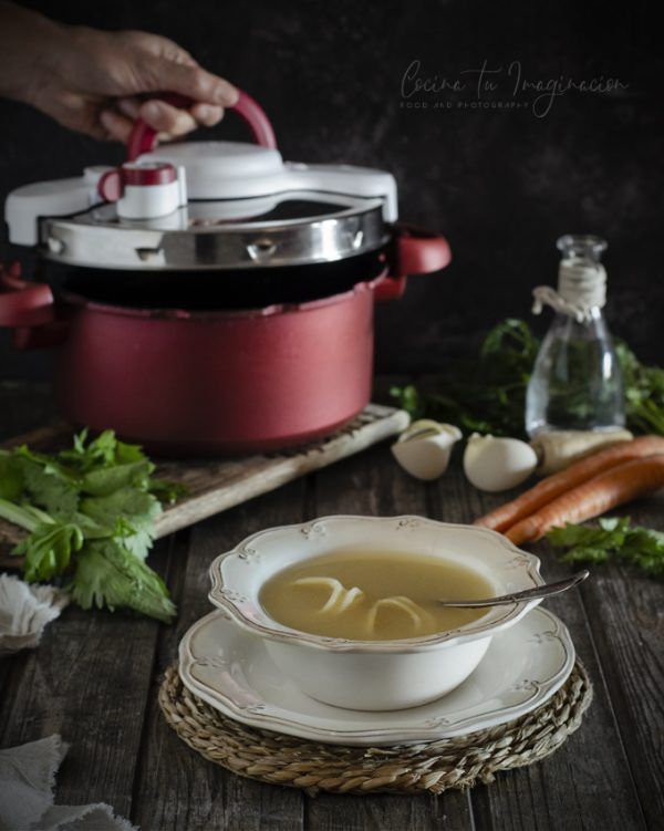 caldo de pollo en olla express